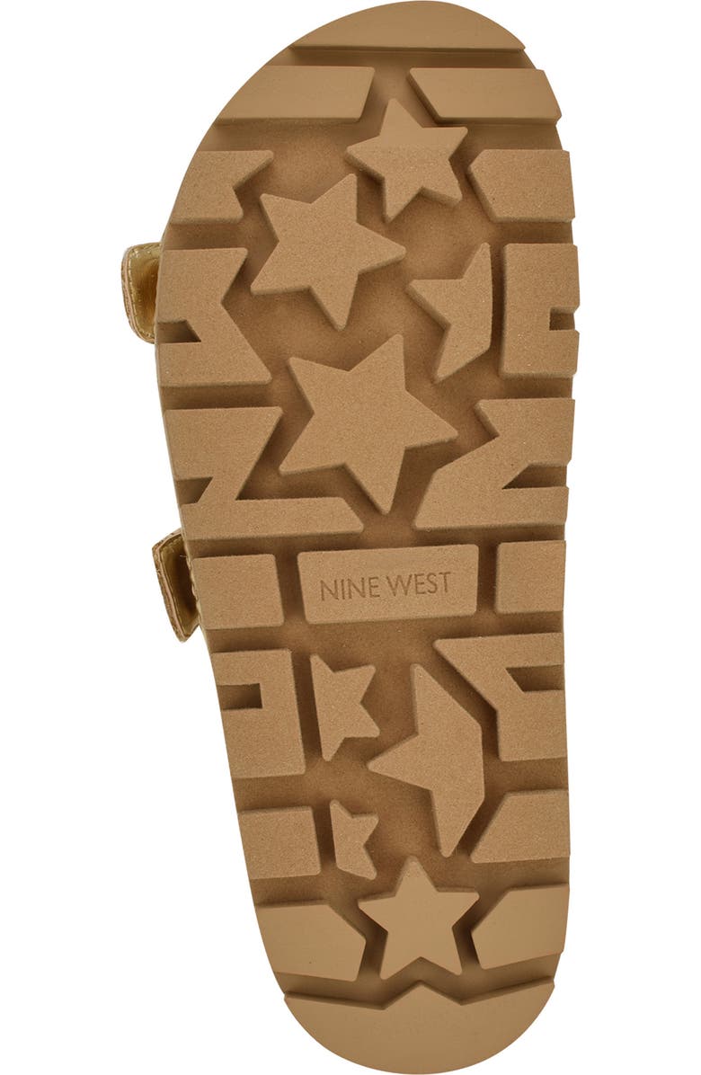 Nine West Tindy Two-Strap Lug Sole Sandal, Alternate, color, Gold