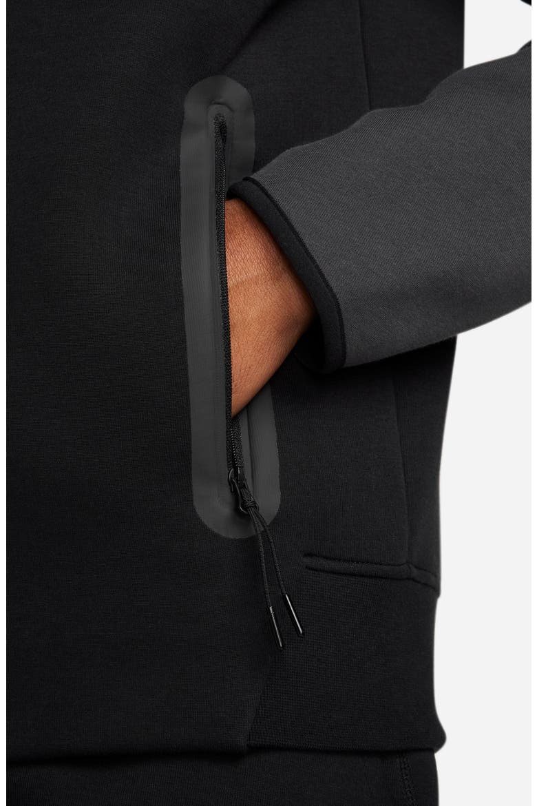Tech Fleece Windrunner Zip Hoodie, Alternate, color, BLACK/ DARK SMOKE GREY