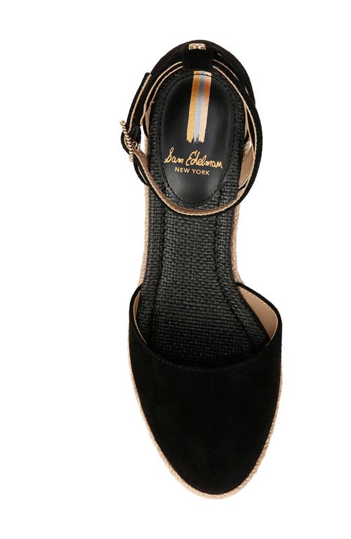 Sam Edelman Nati Platform Ankle Strap Pump In Black