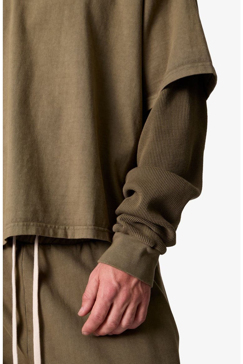Layered Thermal Long Sleeve T-Shirt, Alternate, color, OLIVE