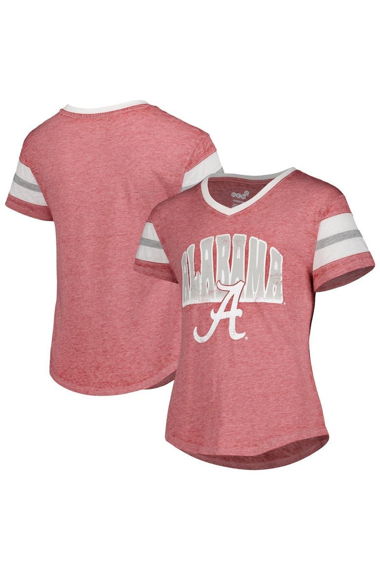 Youth Crimson Alabama Crimson Tide Catch The Wave V-Neck T-Shirt, Main, color, Crimson