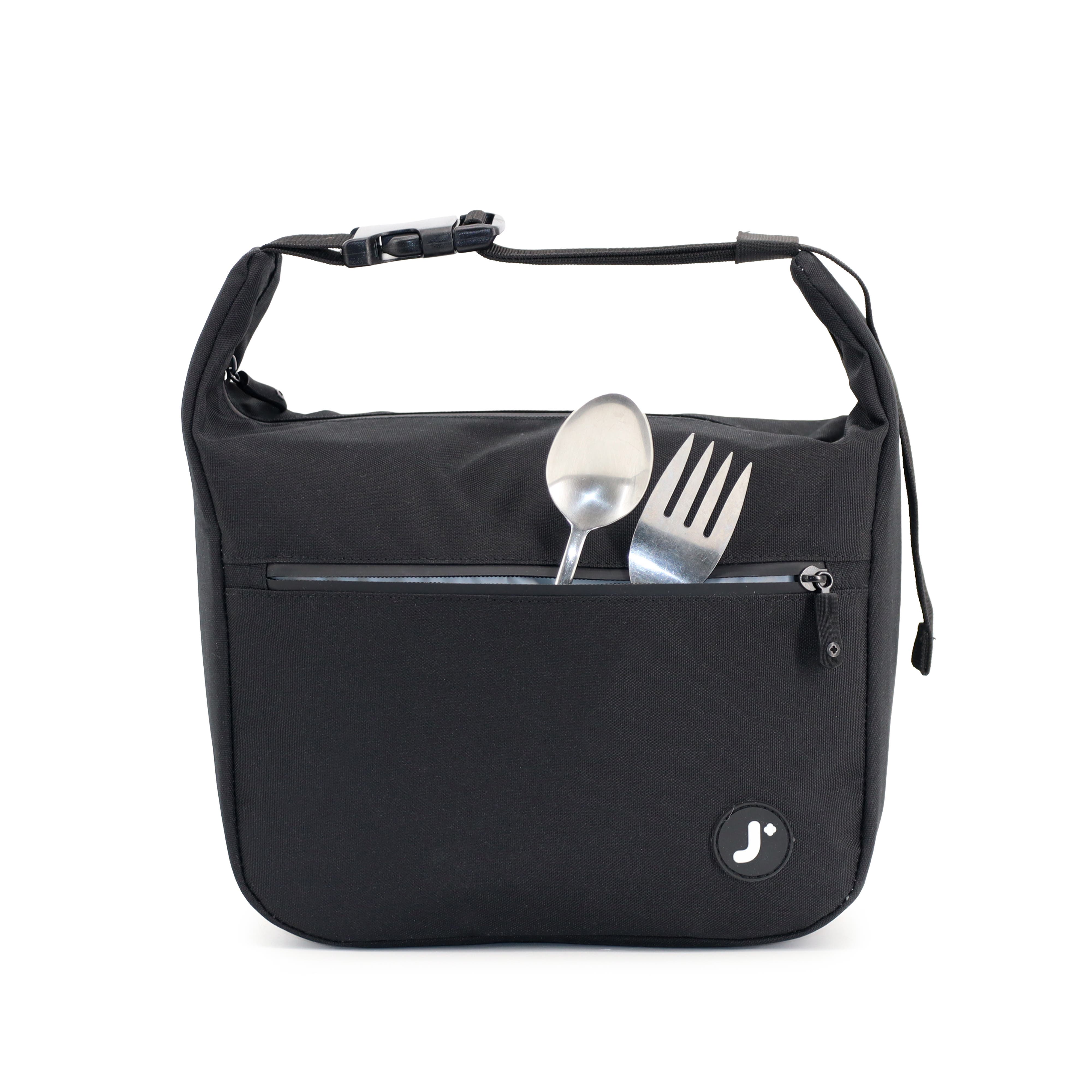 J World Lane Insulated Lunch Bag with Adjustable Clip-Strap, Alternate, color, Black