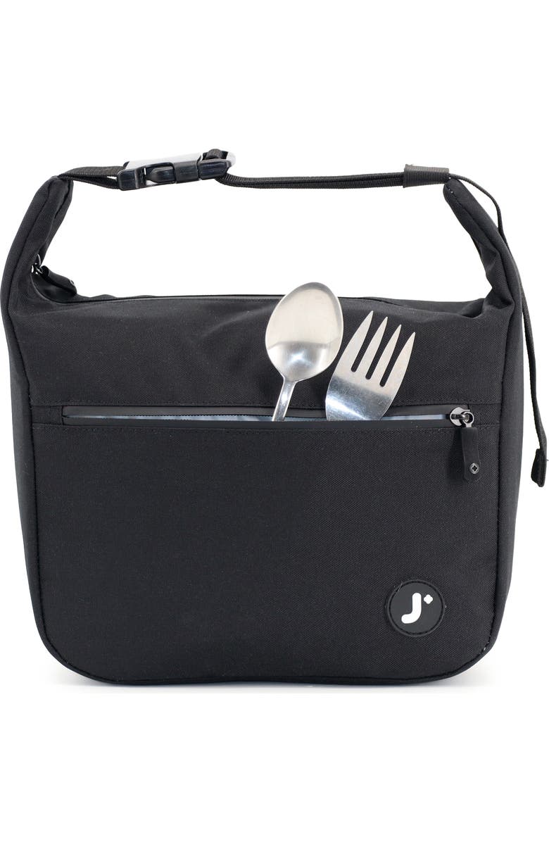J World Lane Insulated Lunch Bag with Adjustable Clip-Strap, Alternate, color, Black