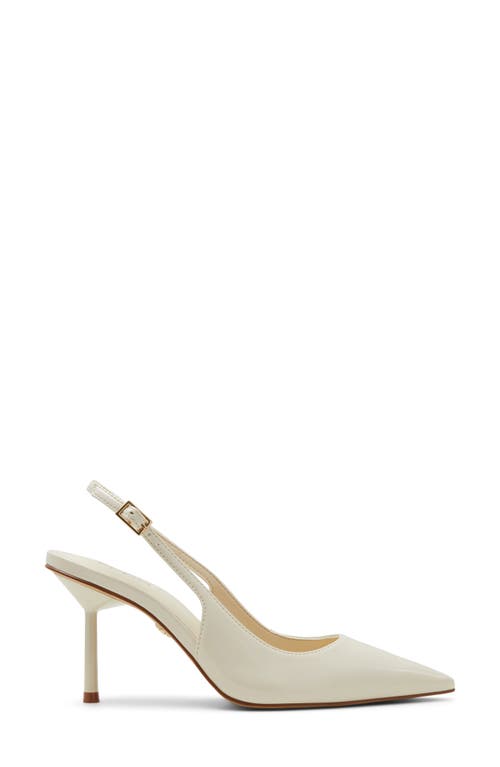 Shop Aldo Seralina Slingback Pointed Toe Pump In Light Beige