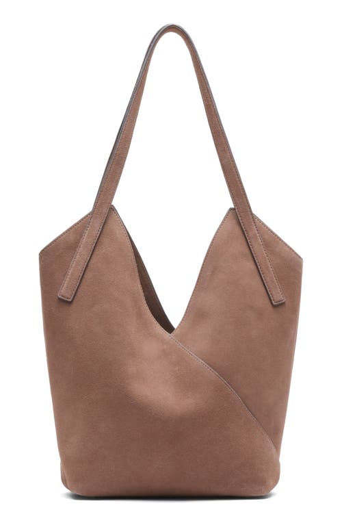Rag & Bone Small Alix Carryall Suede Tote In Burgundy