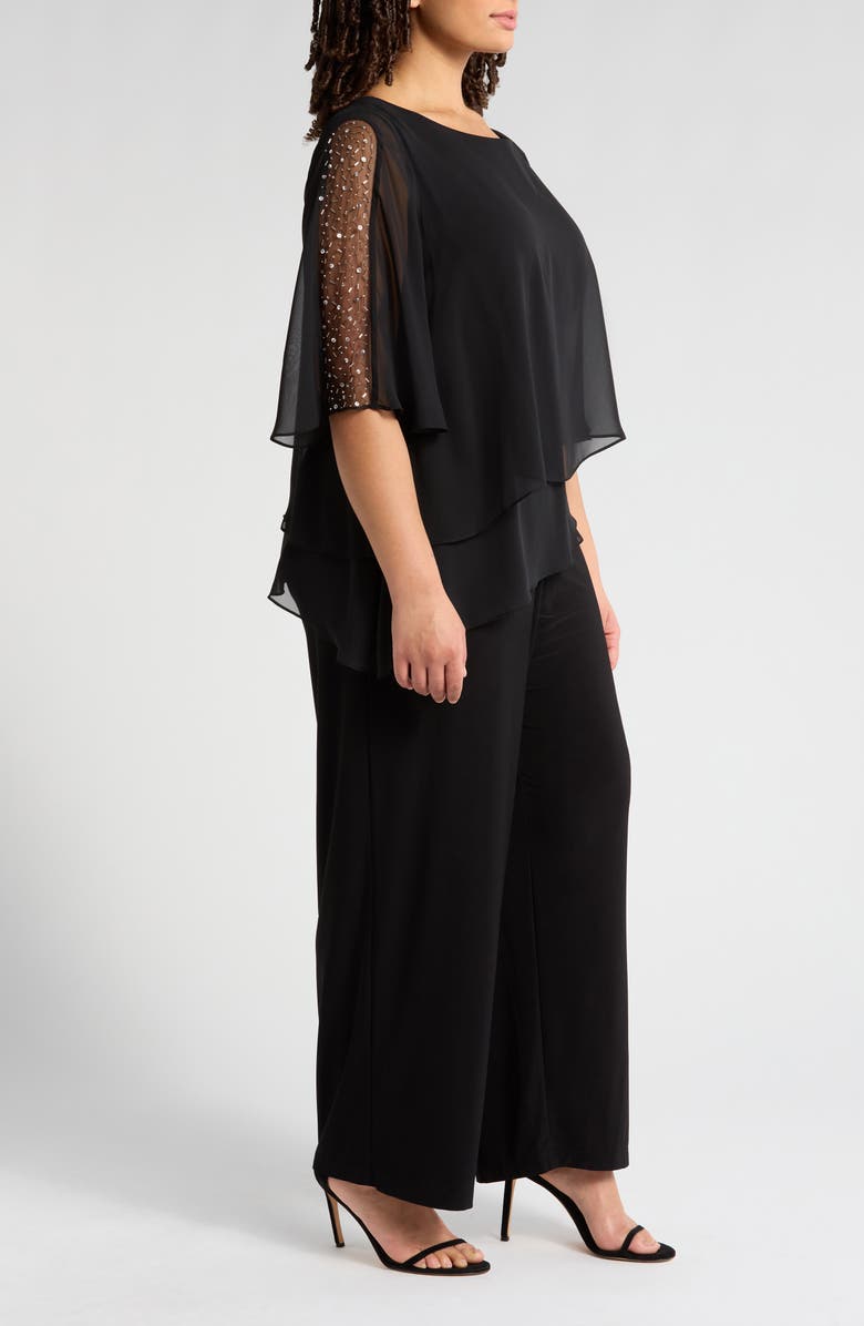 SL FASHIONS Sequin Detail Tiered Jumpsuit, Alternate, color,