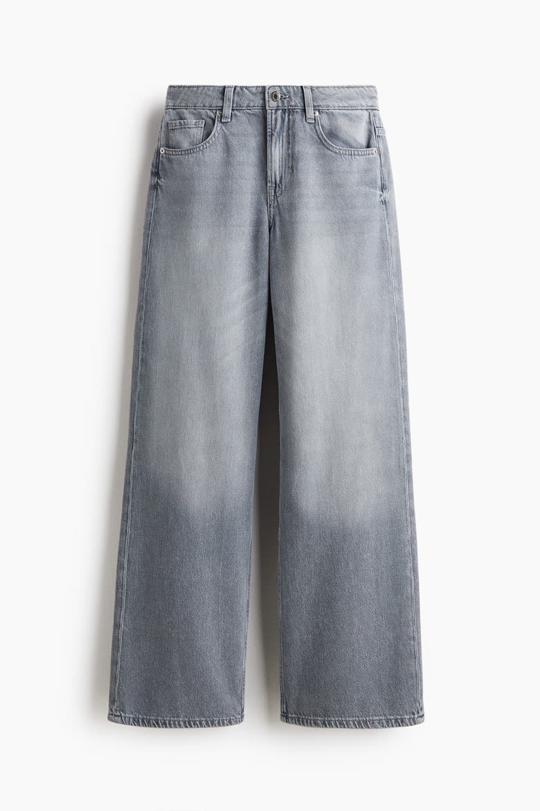 Feather Soft Wide Regular Jeans, Alternate, color, Light denim gray