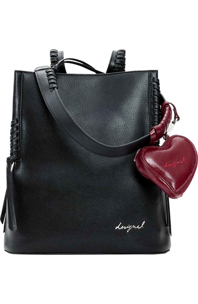 Desigual Medium Faux Leather Backpack, Main, color,