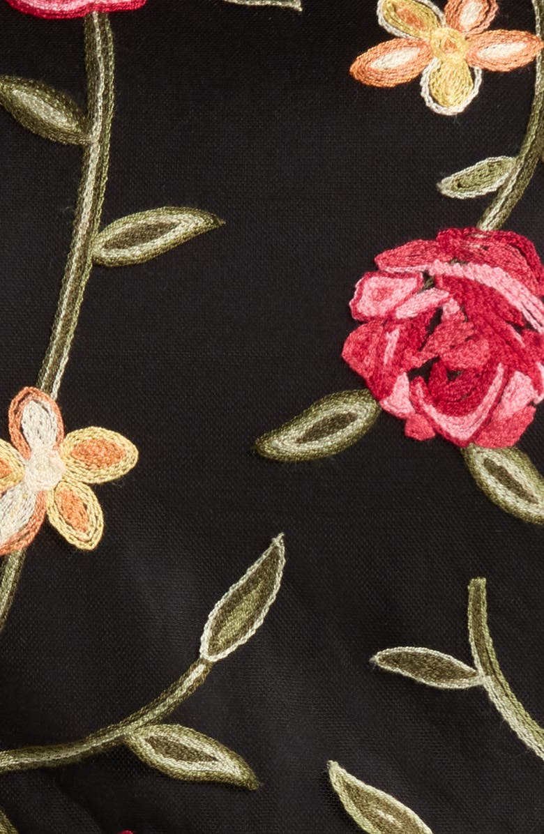 Tahari ASL Embroidered Sleeveless Midi Dress, Alternate, color, 