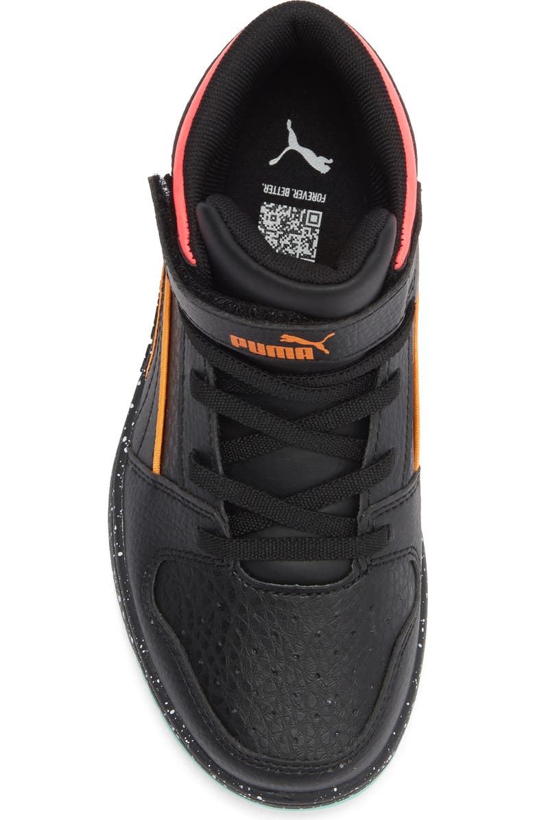 PUMA Kids' Rebound Layup High Top Sneaker, Alternate, color, Puma Black/ Rickie
