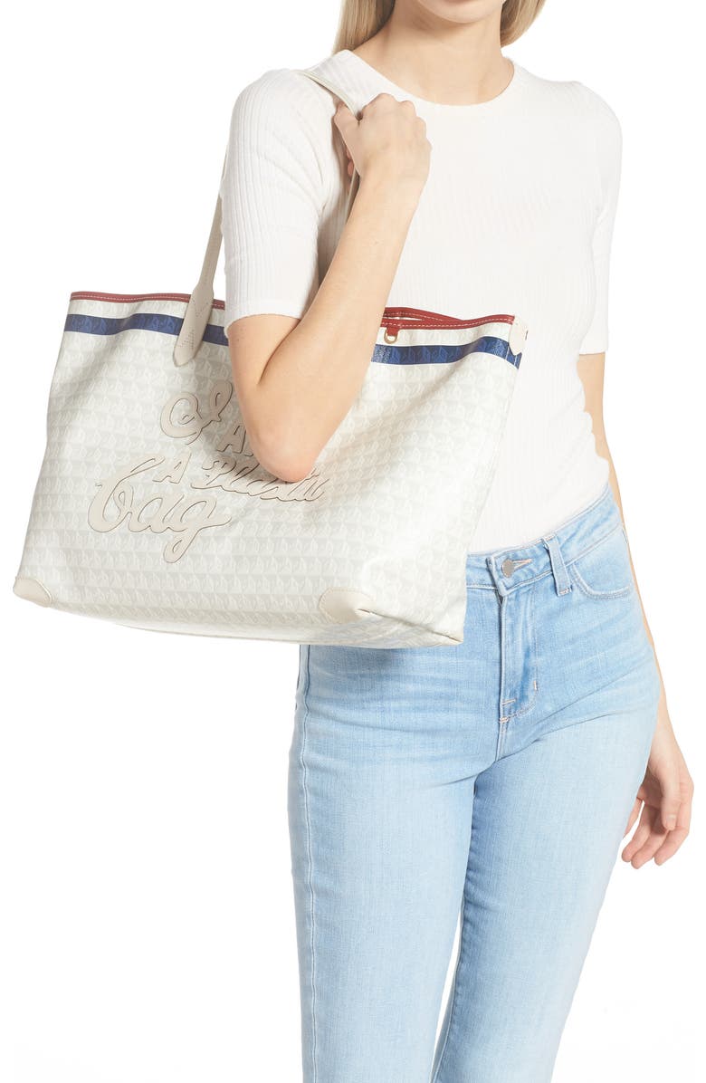 Anya Hindmarch I Am a Plastic Bag Tennis Tote, Alternate, color,