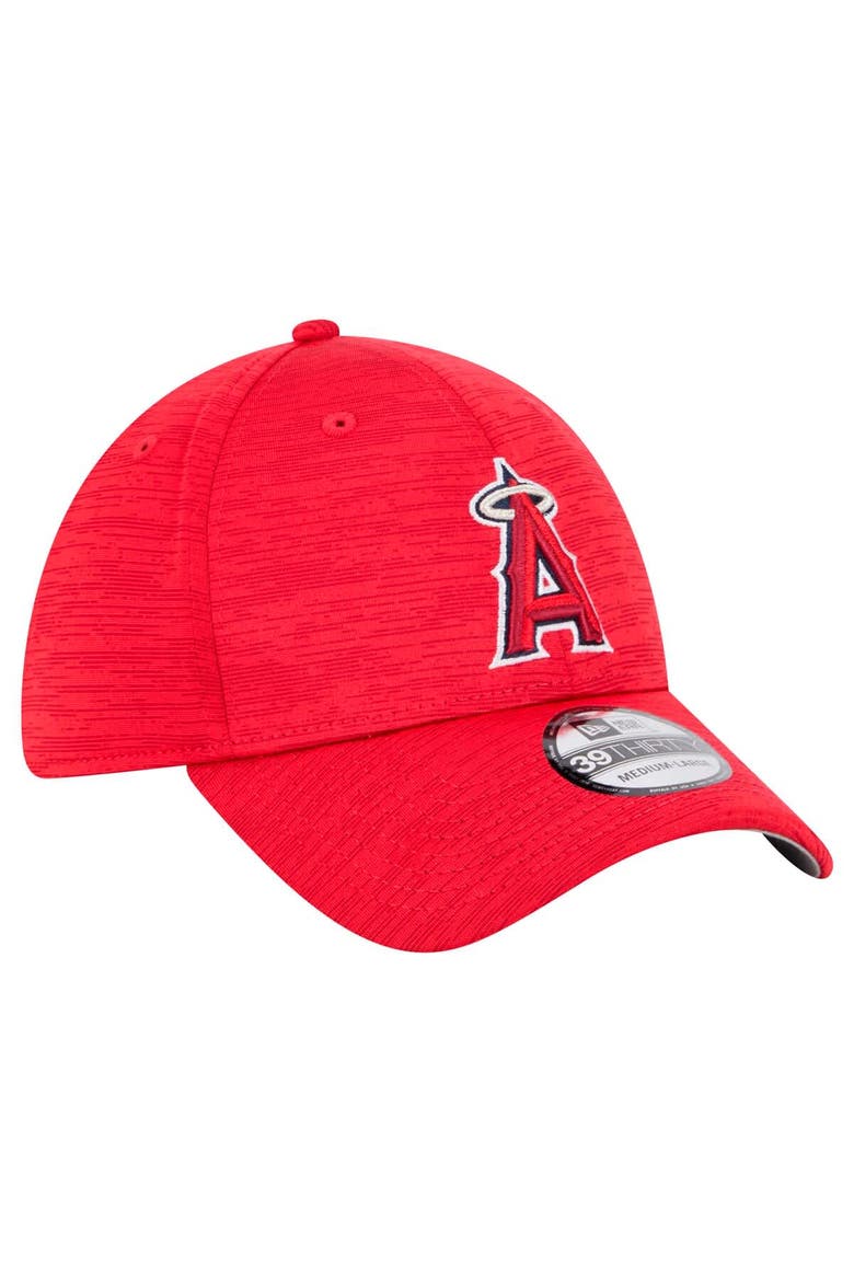 Men's New Era Red Los Angeles Angels Tech 39THIRTY Flex Hat, Alternate, color, Red