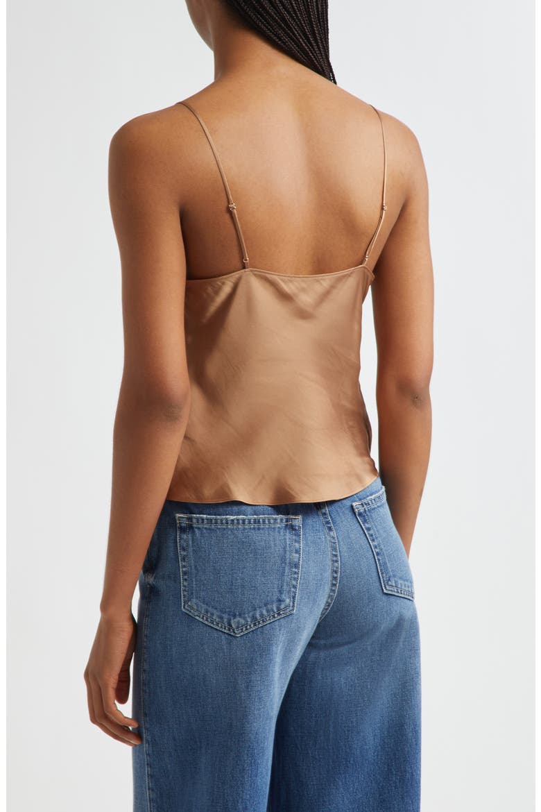 Calista Cowl Neck Satin Camisole, Alternate, color, GINGER SNAP