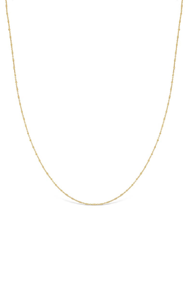 14K Gold Beaded Chain Necklace, Main, color, YELLOW GOLD