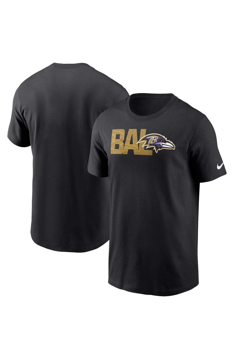 Nike Men's Nike  Black Baltimore Ravens Local Essential T-Shirt, Main, color, 