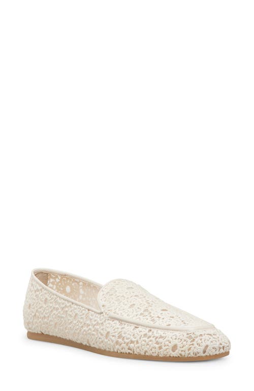 Stuart Weitzman Lee Crochet Leather Loafers In Linen