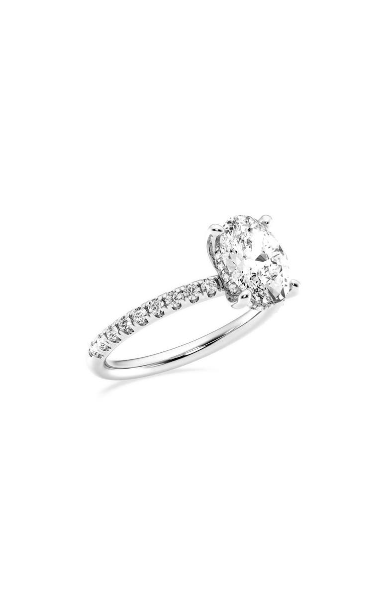 Badgley Mischka Collection 14K Gold Oval Cut Lab-Created Diamond Pavé Ring - 2.4ct, Alternate, color,