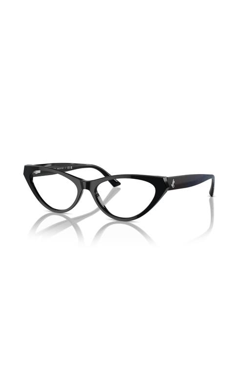 Jimmy Choo 55mm Cat Eye Optical Glasses In Black