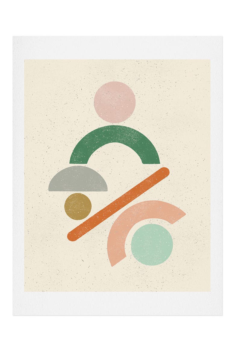 Mobile Shapes Art Print, Main, color, BEIGE