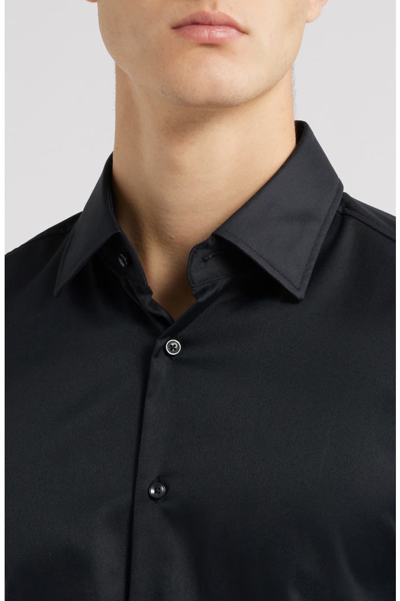 Hank Kent Performance Twill Dress Shirt, Alternate, color, BLACK