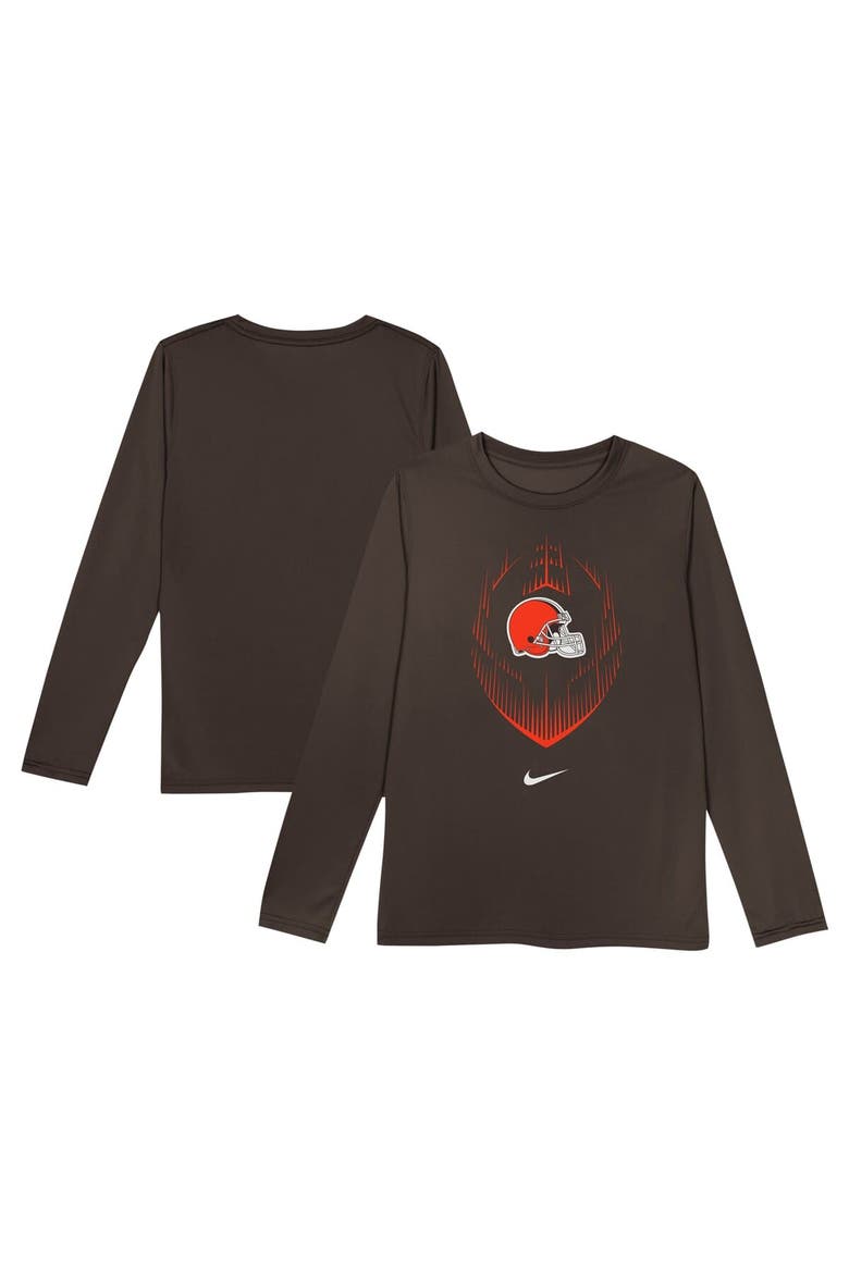 Toddler Nike Brown Cleveland Browns Legend Icon Long Sleeve T-Shirt, Alternate, color, Brown