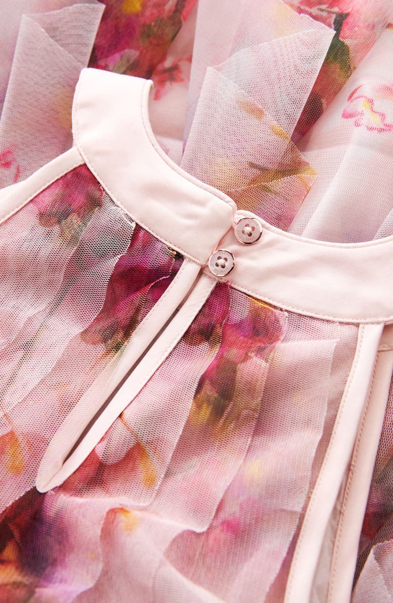 Baker by Ted Baker Kids' Vertical Ruffle Tulle Dress, Alternate, color, 