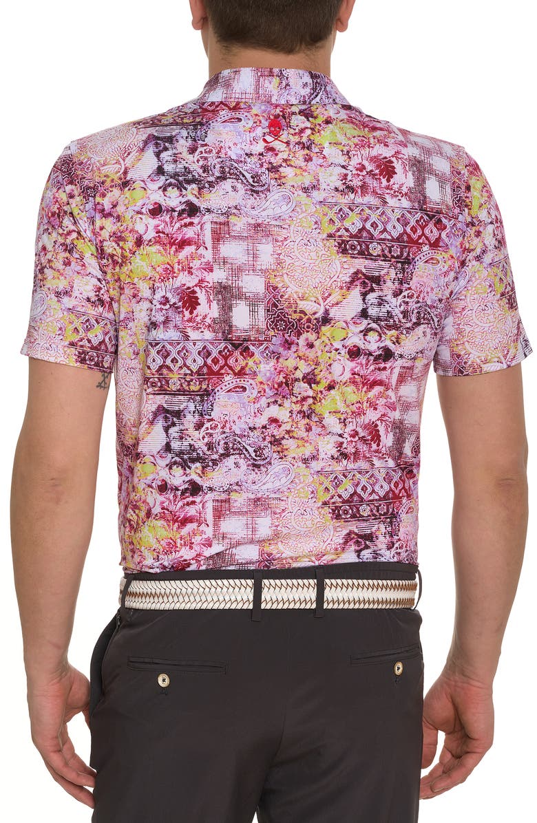 Robert Graham Geneva Performance Golf Polo, Alternate, color, Berry
