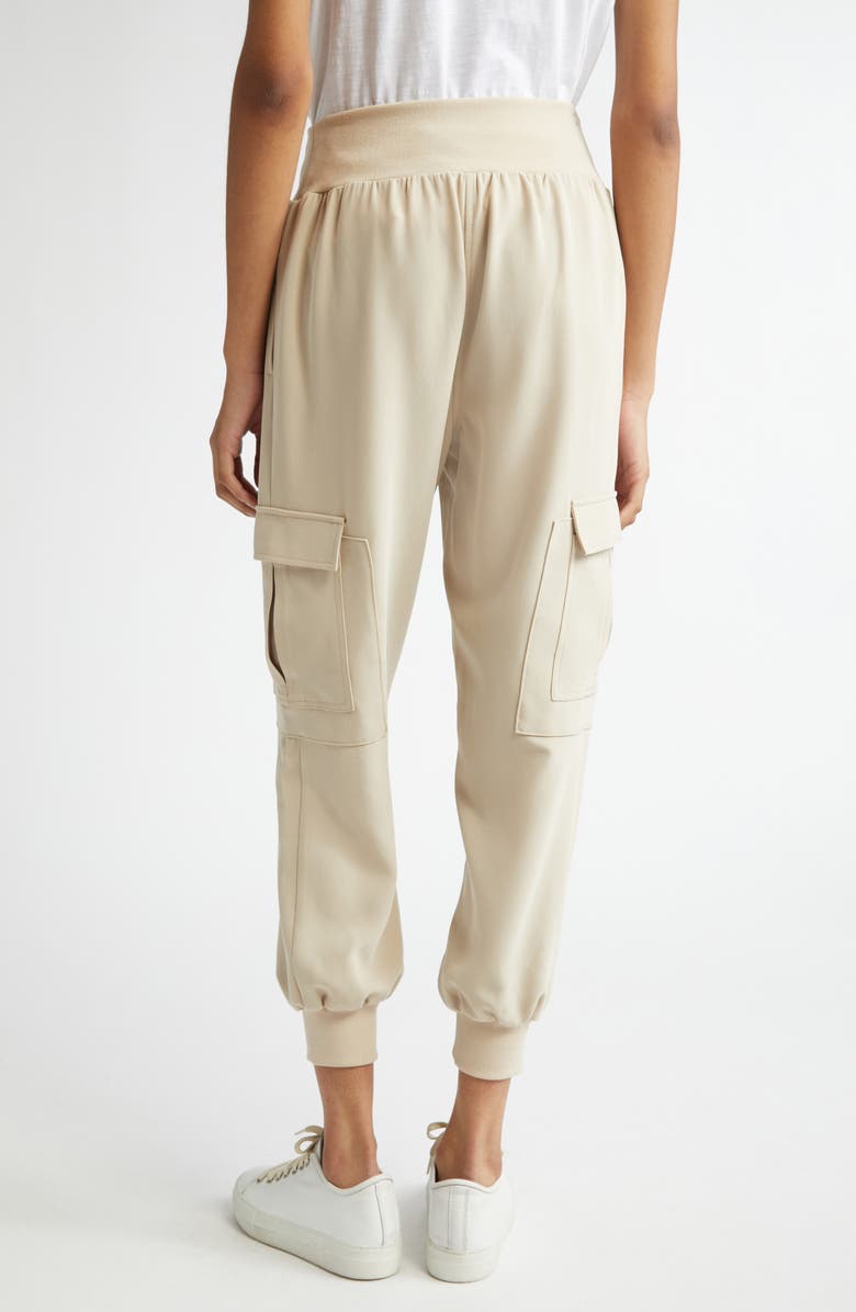 Cinq à Sept Giles Crepe Cargo Pants, Alternate, color, Khaki
