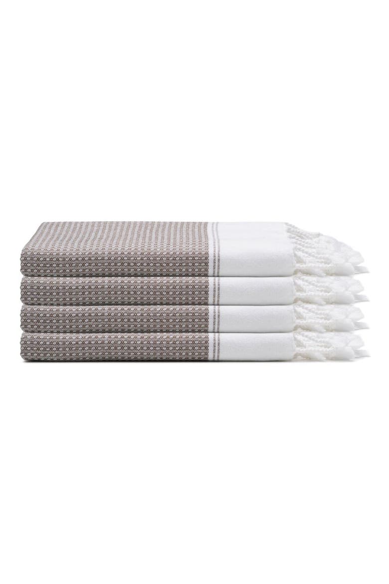 Pria Turkish Cotton Hand Towel Bundle, Main, color, Taupe Brown