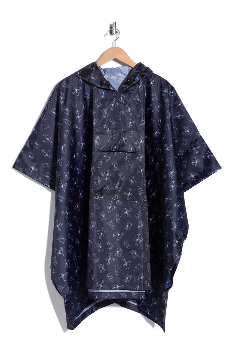 Packaway Poncho, Main, color, NAVY/ CL