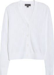 G/FORE Pointelle Knit Button Front Cardigan