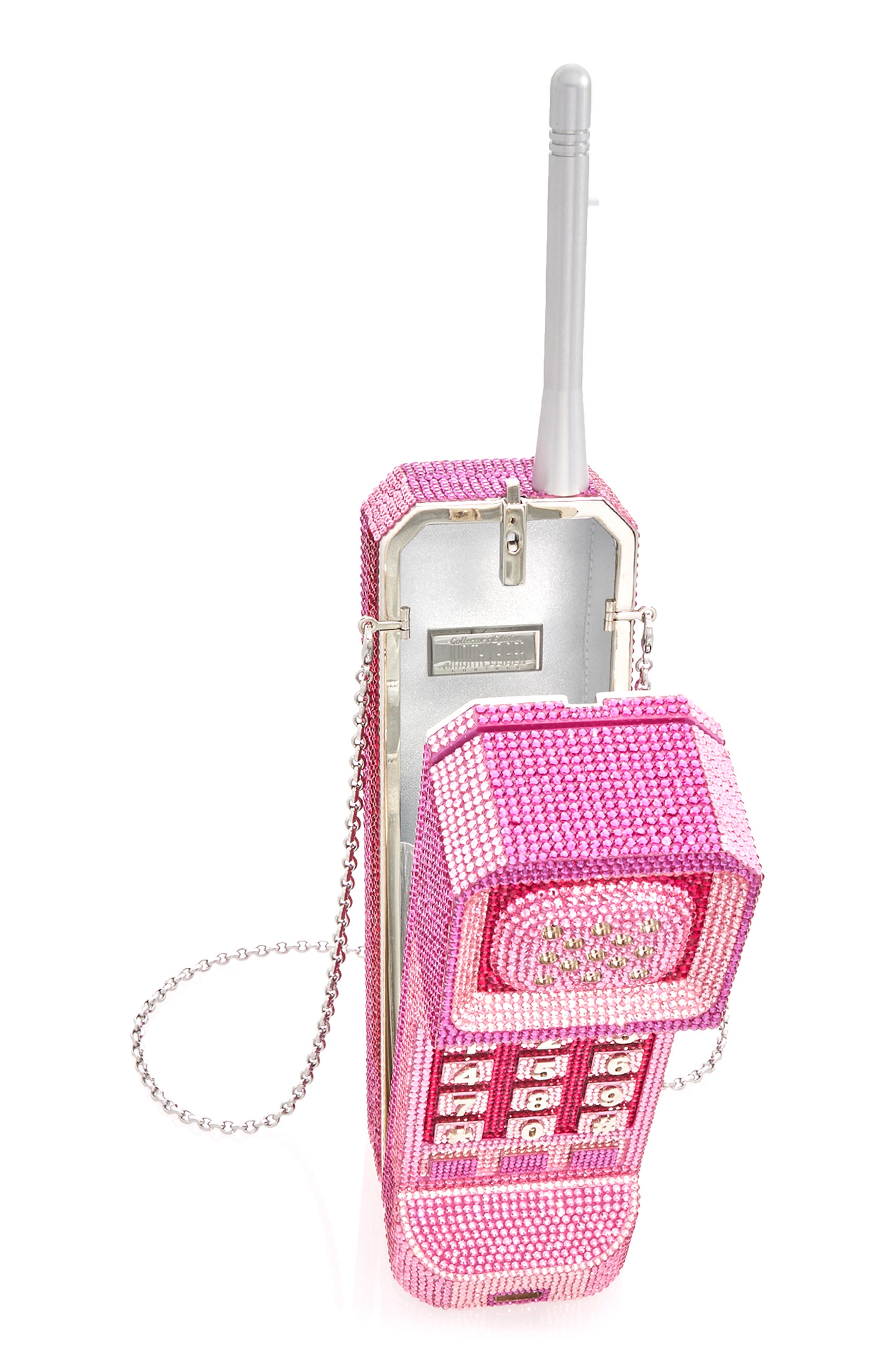 Judith Leiber Brick Cell Phone Crystal Clutch, Alternate, color, 
