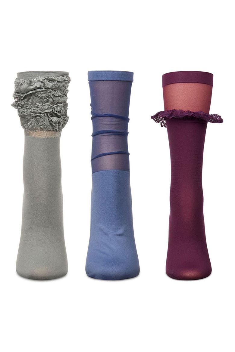Assorted 3-Pack Crew Socks, Alternate, color, GRAY MULTI