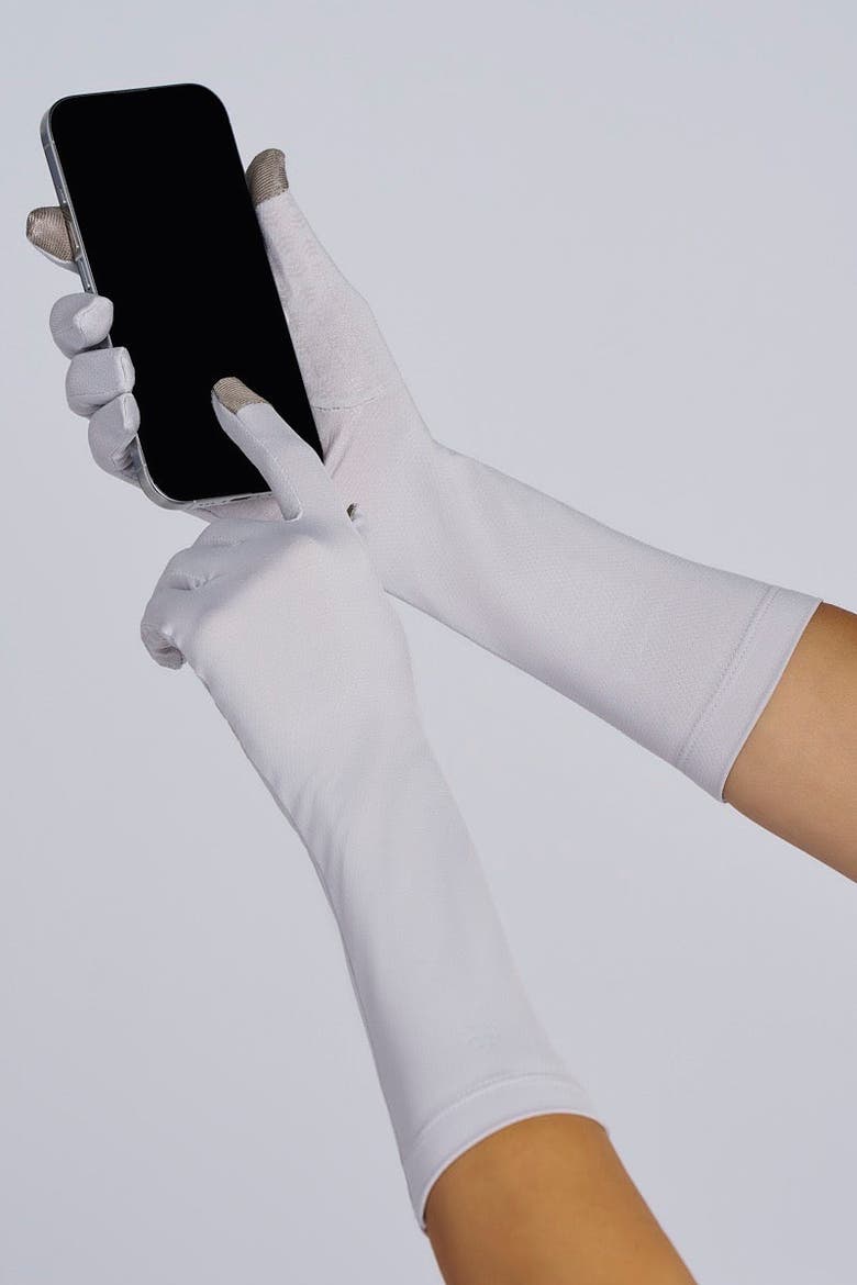 Bona Mid-Length UV Sun Glove with Touchscreen Tips, UPF 50+ Sun Protection, Alternate, color, Sleek Grey