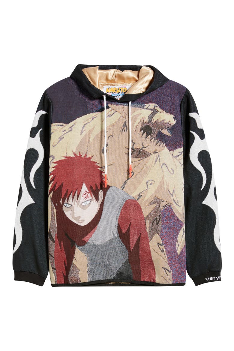Gaara & Shukaku Graphic Hoodie, Alternate, color, BLACK