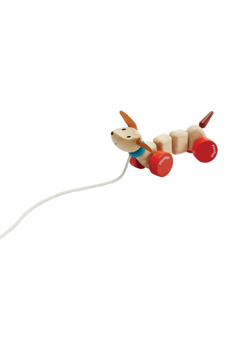 PlanToys<sup>®</sup> Happy Puppy Pull Along Toy, Alternate, color, Natural