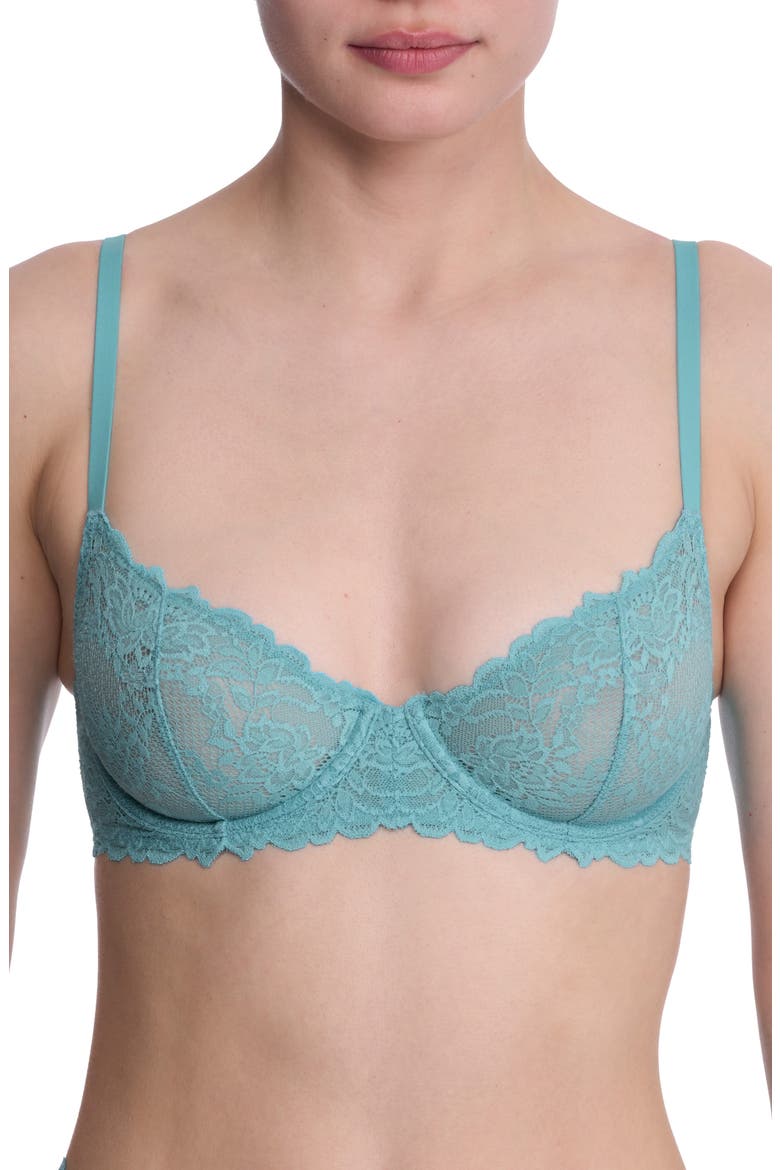 Heavenly Lace Convertible Balconette Bra, Main, color, ELECTRIC AQUA