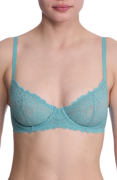 Natori Heavenly Lace Convertible Balconette Bra In Blue