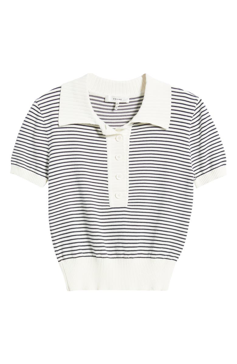 FRAME The Graduate Stripe Polo Sweater, Alternate, color, Navy Multi