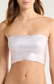 Free People Amelia Foil Bandeau Top