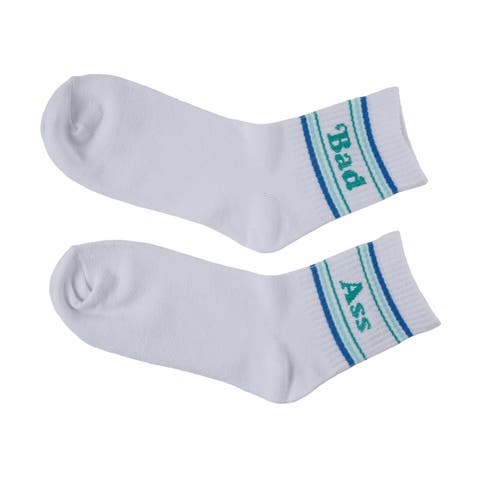 Bad/Ass Socks Cotton White