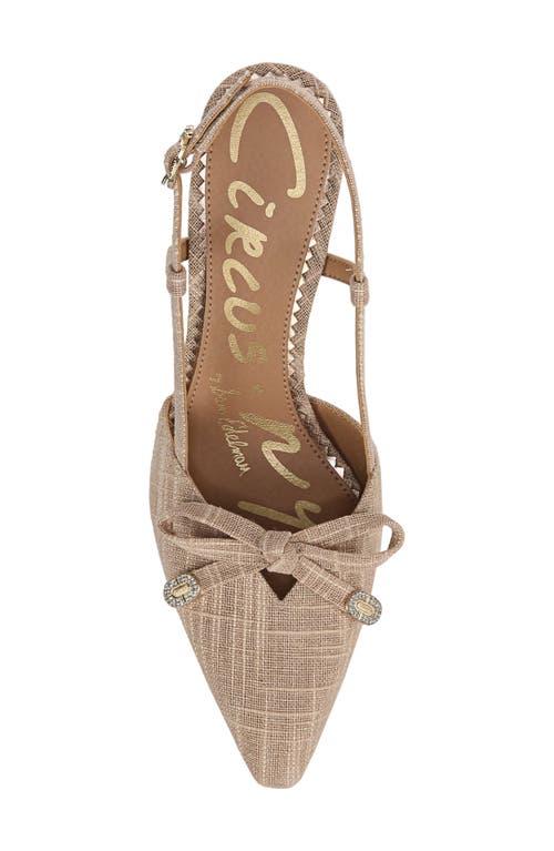 Circus Ny By Sam Edelman Monica Pointed Toe Slingback Pump In Natural/gold
