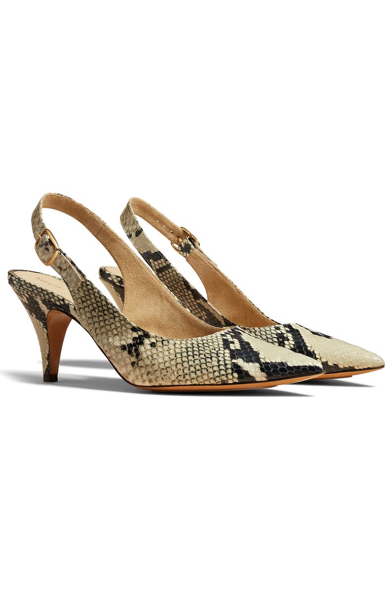 Khaite River Snakeskin Embossed Pointed Toe Slingback Pump, Main, color,