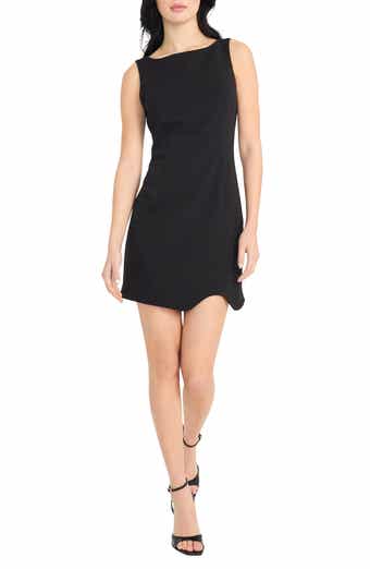 Donna Morgan Sleeveless Curved Hem Minidress