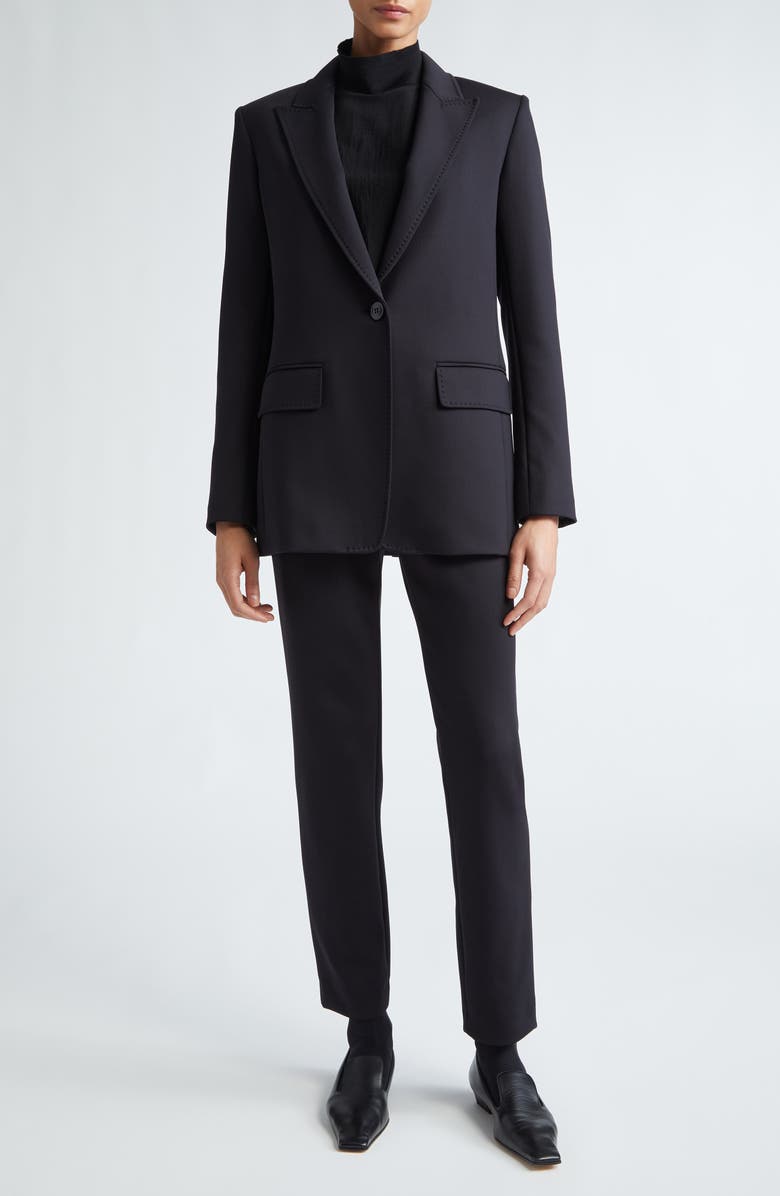 Max Mara Studio Caprara Single Button Jersey Blazer, Alternate, color, 