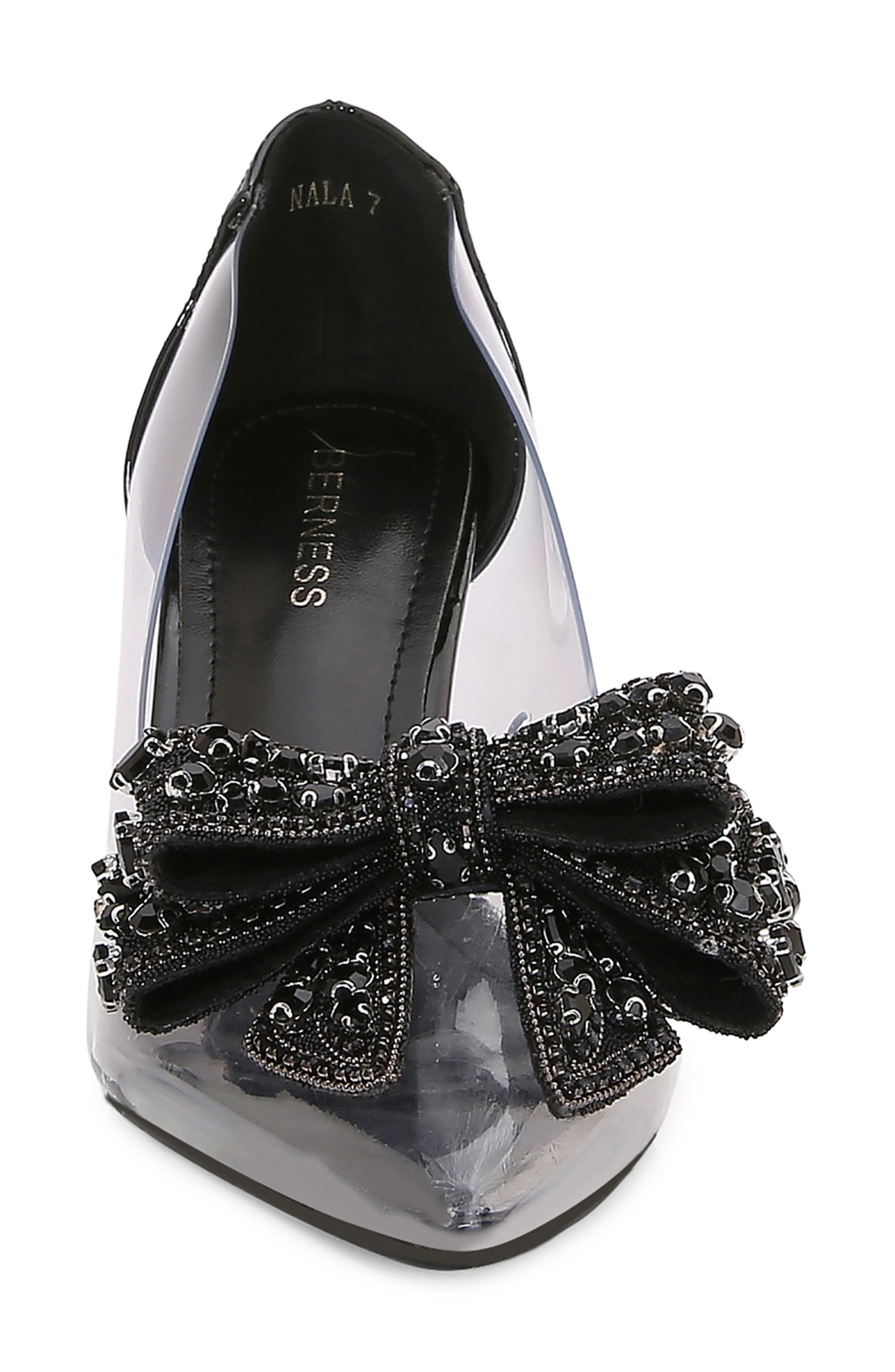 BERNESS Nala Rhinestone Clear Pump, Alternate, color, Black