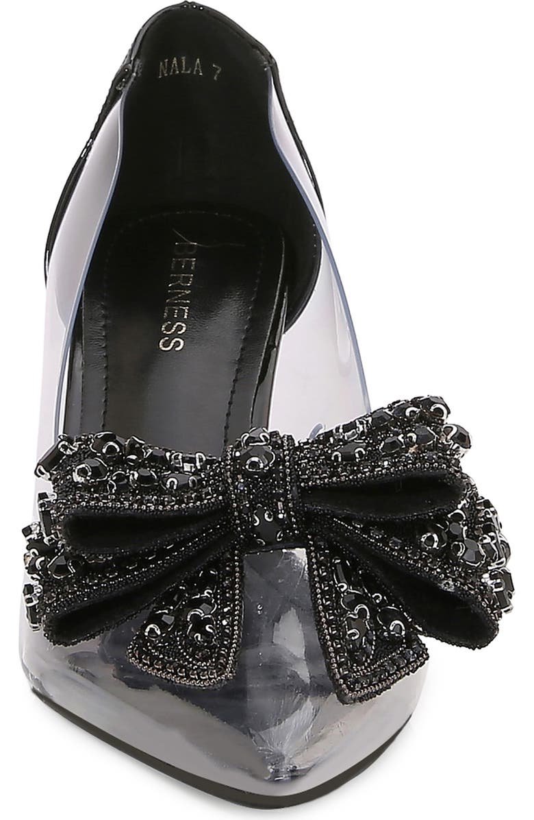 BERNESS Nala Rhinestone Clear Pump, Alternate, color, Black