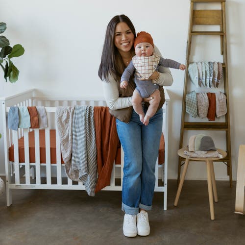 Parker Baby Co. Bandana Bib Set In Clay