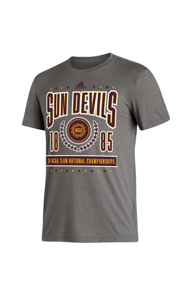 adidas Men's adidas Heathered Charcoal Arizona State Sun Devils 24 NCAA Team National Championships Reminisce T-Shirt, Alternate, color,