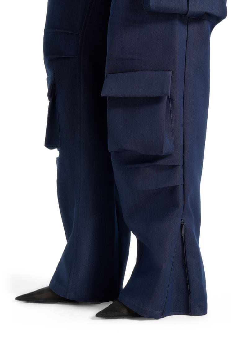Emilie High Waisted Cargo Pants, Alternate, color, Indigo
